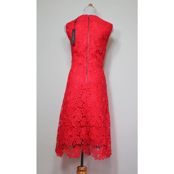 NEW NWT ELIE TAHARI FLORAL GUIPURE LACE SLEEVELESS DRESS 6! - Picture 9 of 11